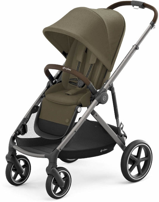 Cybex Gazelle S Single-to-Double Stroller - Classic Beige (Taupe Frame) - 520003563