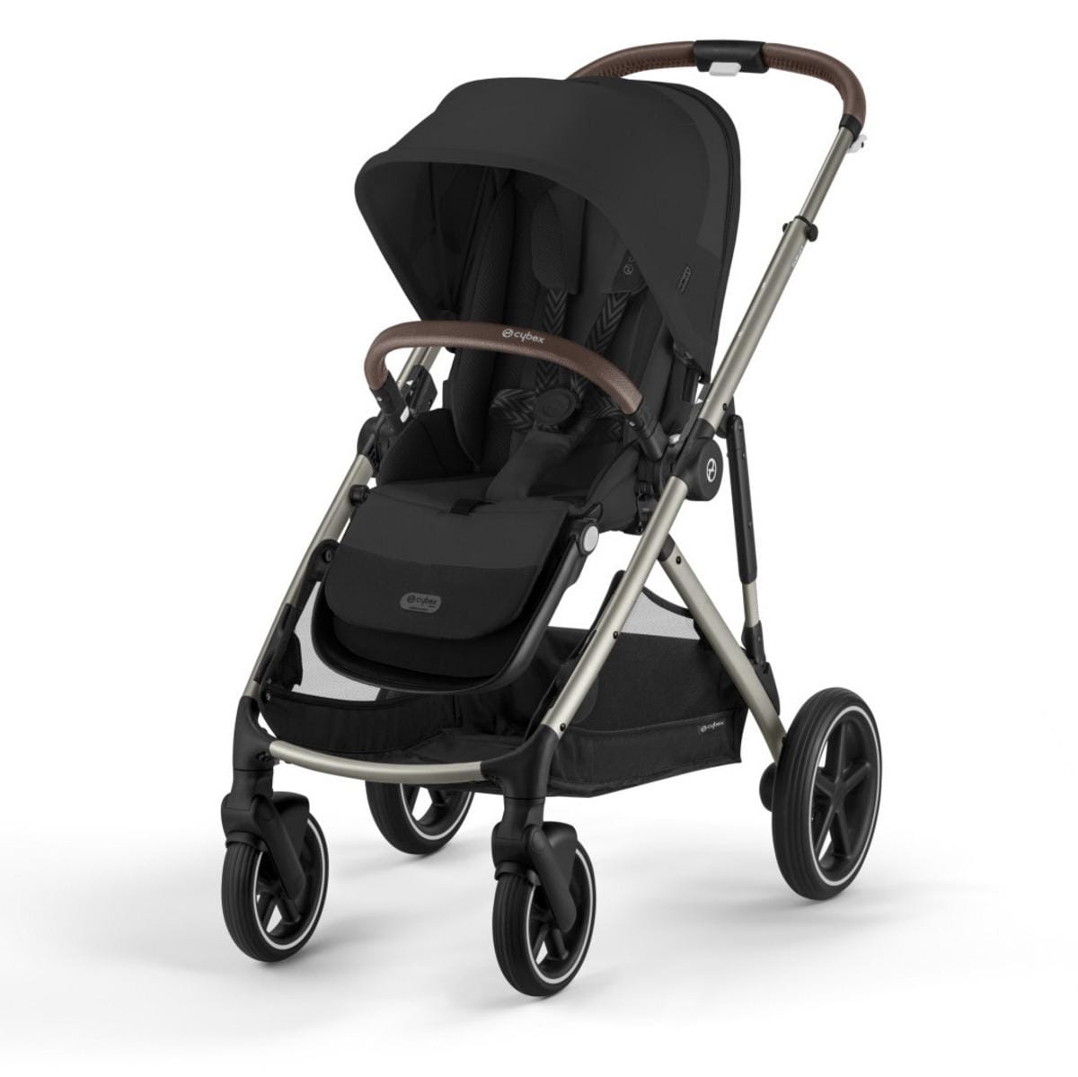 Gazelle S Stroller by Cybex Taupe Frame with Moon Black Seat