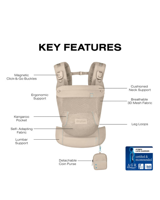 Cybex Laya Baby Carrier - Almond Beige - 526000572
