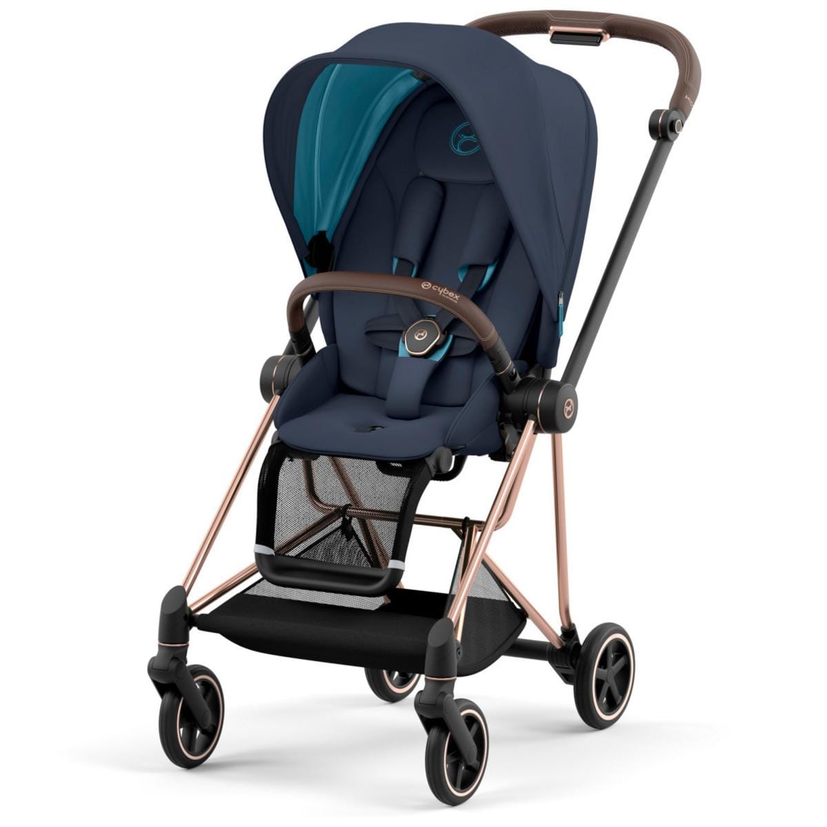 Cybex MIOS 3 Stroller (One Box) - Rose Gold / Brown / Nautical Blue - 521004303