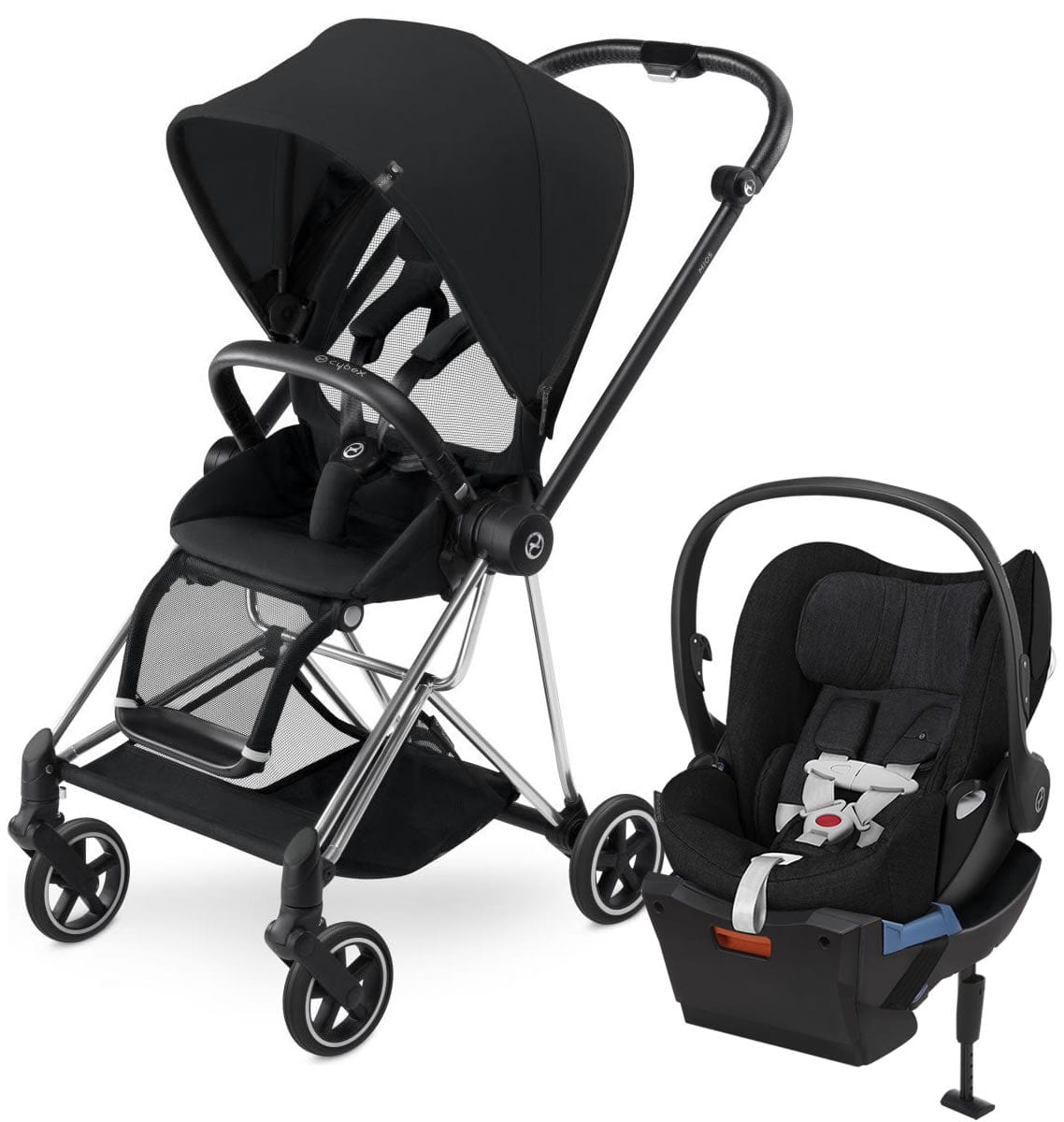 Cybex 2018 Mios + Cloud Q Plus Travel System - Stardust Black - 518002353-517001047