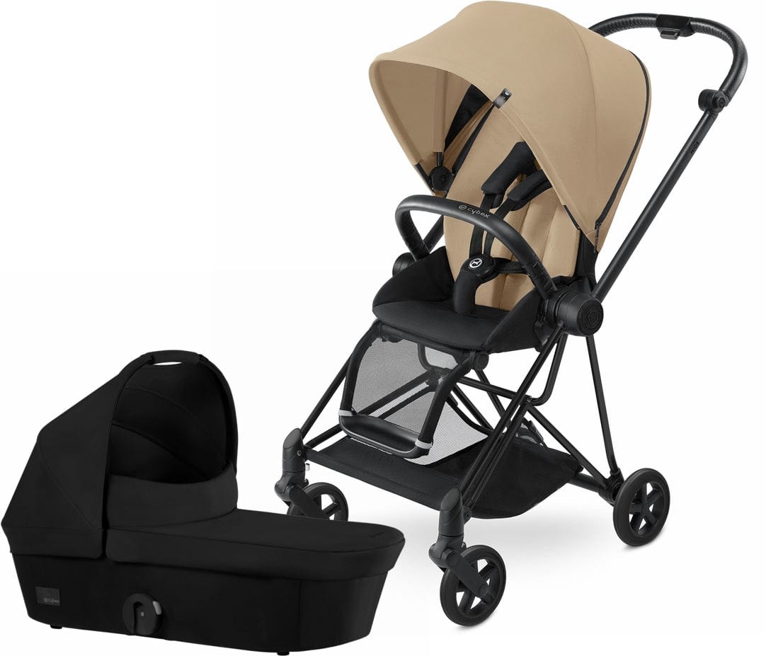 Cybex 2017 / 2018 Mios Stroller & Bassinet - Black/Cashmere Beige/Stardust Black - 517001443-517002417-BSNT