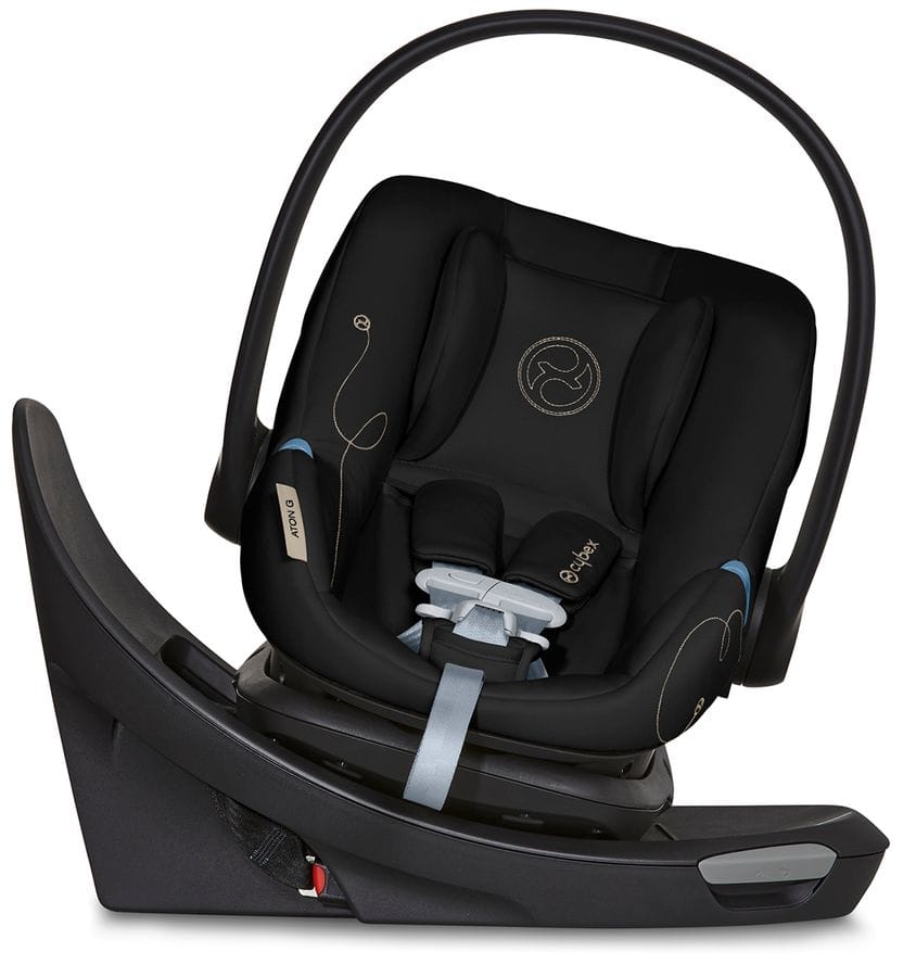 Cybex OPEN BOX Aton G Swivel SensorSafe Infant Car Seat - Moon Black - 522004781-ob
