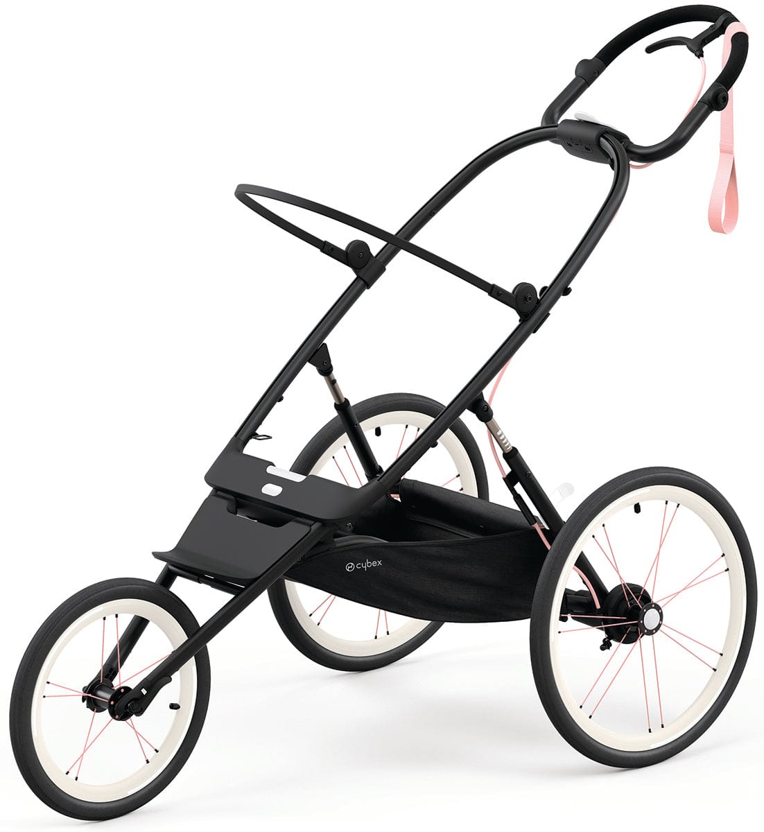 jogging stroller fixed front wheel Cybex AVI Jogging Stroller Frame Black/Pink