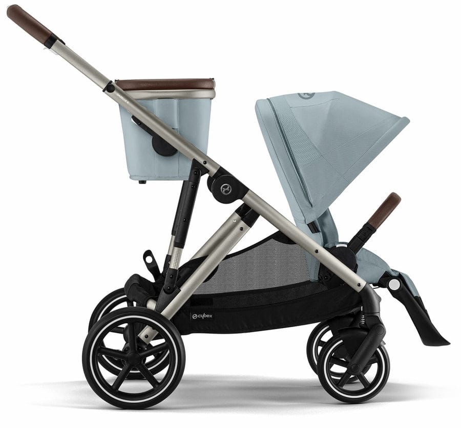 Cybex OPEN BOX Gazelle S 2 Single-to-Double Stroller - Taupe Frame / Sky Blue - 522002365-ob