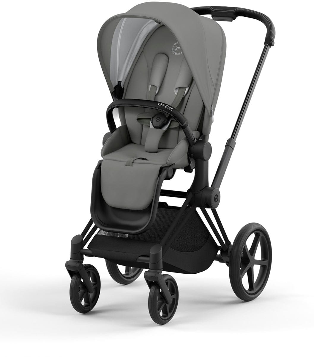 Cybex OPEN BOX Priam 4 Stroller (One Box) - Matte Black / Black / Soho Grey - 521004121-OB