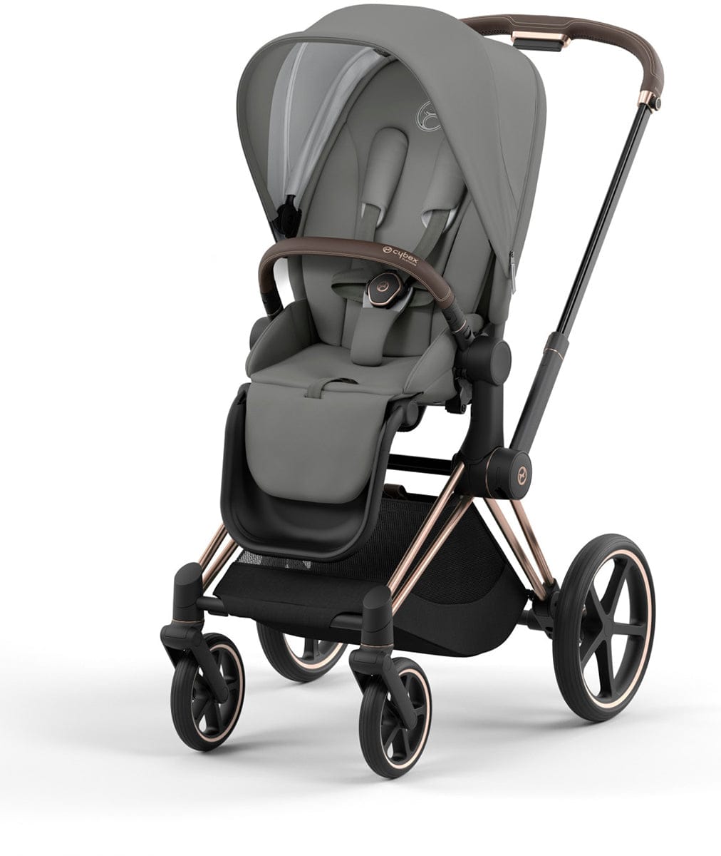 Cybex OPEN BOX Priam 4 Stroller (One Box) - Rose Gold / Brown / Soho Grey - 521004137-OB