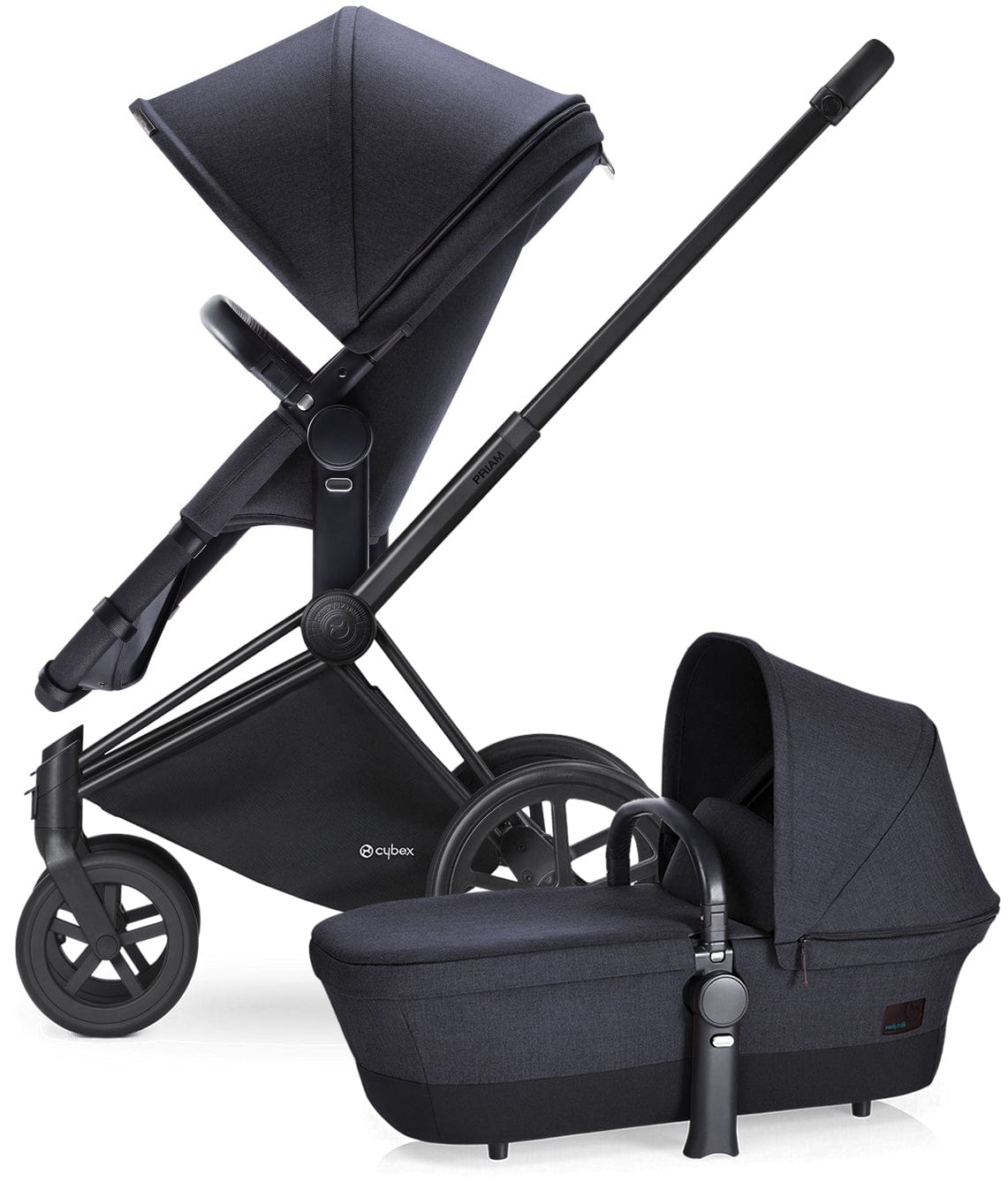 Cybex Priam 2-in-1 Trekking Stroller - Matte Black/True Blue - CBXPRLTTREKMBTB