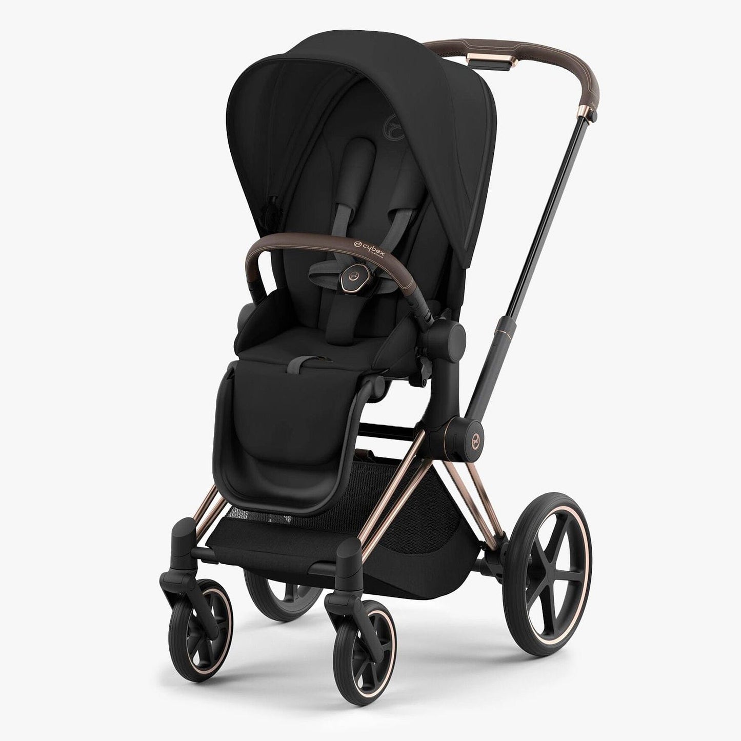 Cybex Priam 4 Complete Stroller Bundle - Rose Gold / Sepia Black - 521003939-523000741