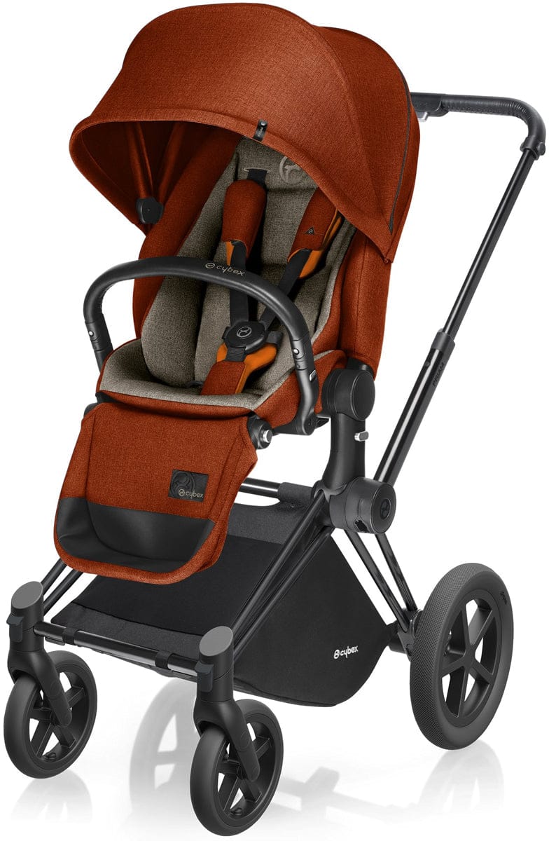 Cybex 2017/2018 Priam Lux All-Terrain Stroller - Matte Black / Autumn Gold
