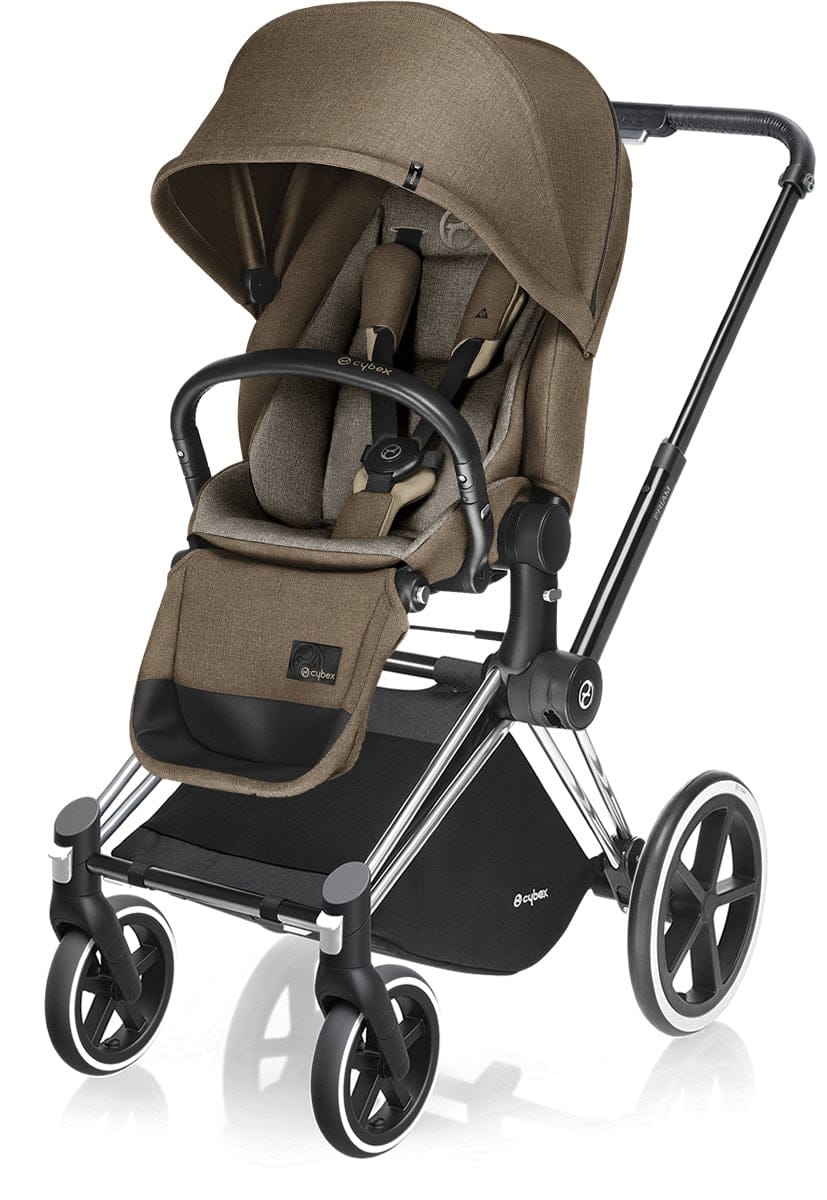Cybex 2017 / 2018 Priam Lux Trekking Stroller - Chrome / Cashmere Beige