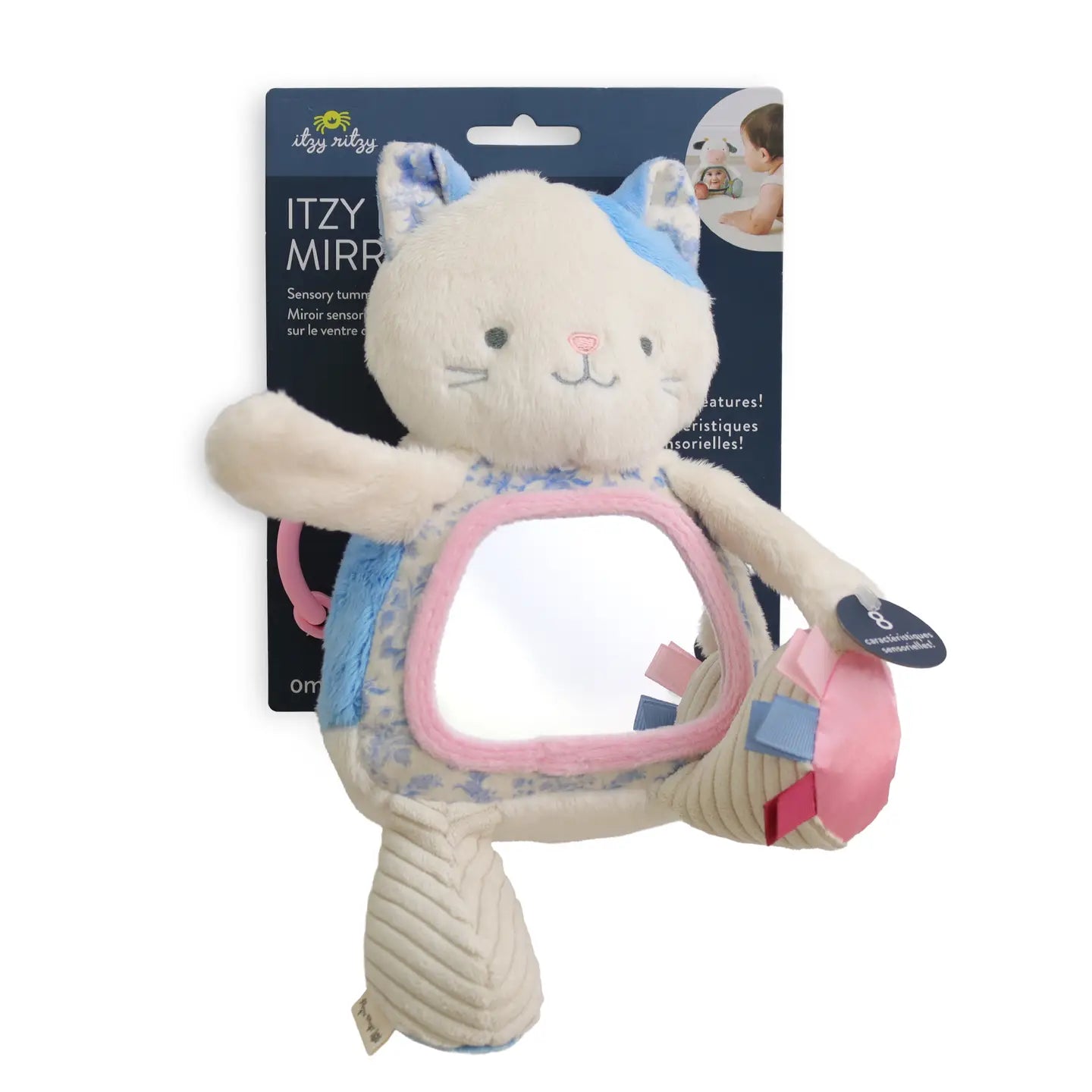 Itzy Ritzy Itzy Bitzy Mirror Kitty Tummy Time Sensory Toy