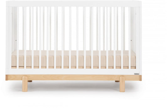 dadada Bliss 4-in-1 Convertible Crib - White / Natural - 15031-da
