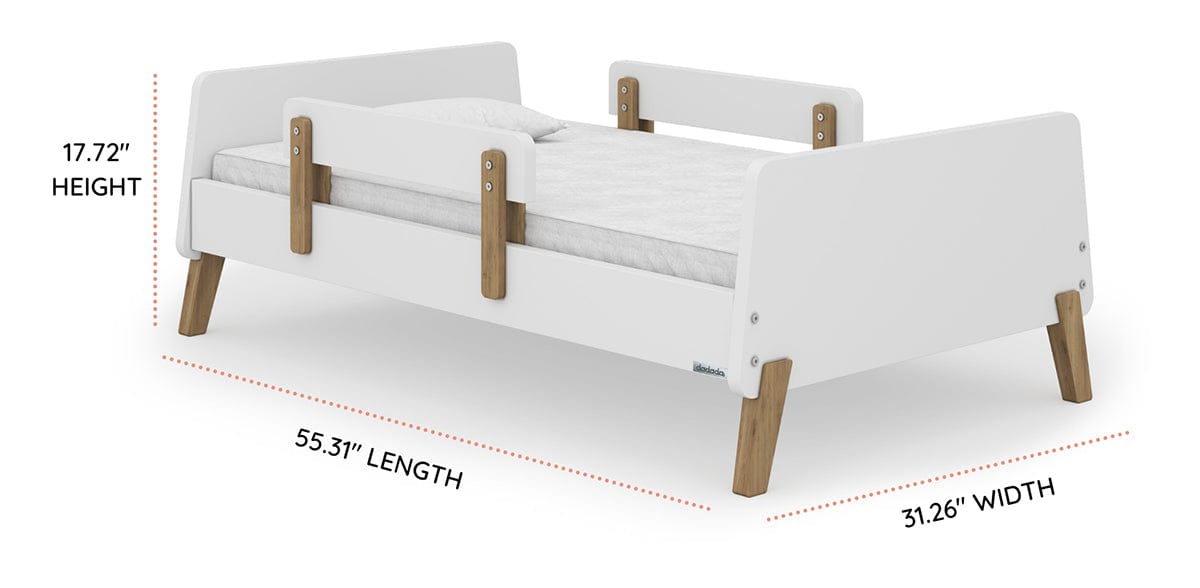 dadada Muse Toddler Bed - White/Natural - 70531-DA
