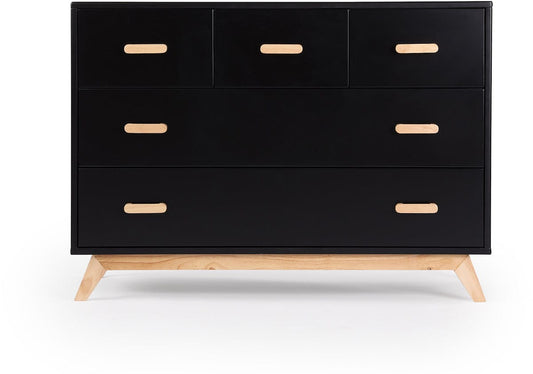 dadada Soho 5-Drawer Dresser - Black / Natural - 413251-DA