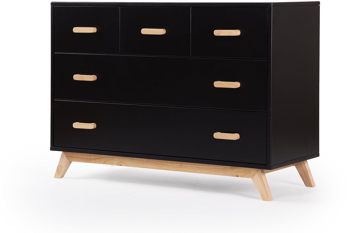 Soho 5-Drawer Dresser, Black/Natural