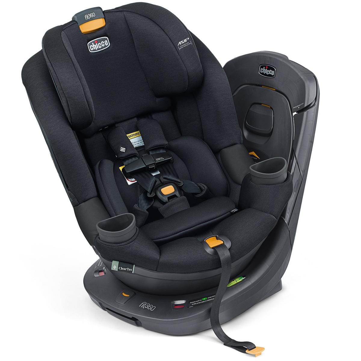 Chicco OPEN BOX Fit360 ClearTex Rotating Convertible Car Seat - Obsidian - 08087216240070-OB