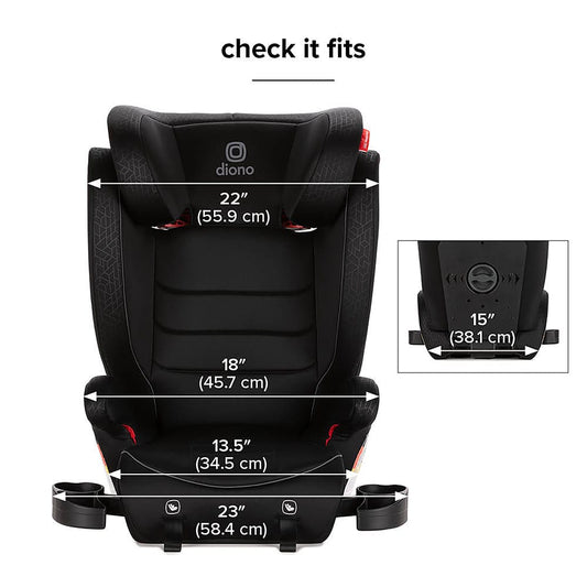 Diono Monterey 2XT Latch 2-in-1 Booster Car Seat - Black - 15610-DIONO