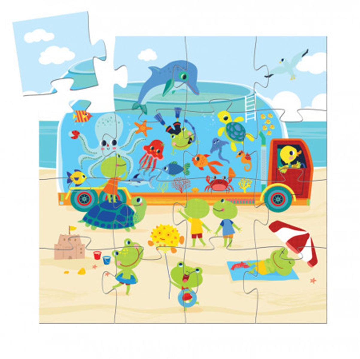 Djeco Mini Silhoutte Puzzle - The Aquarium - DJ07266
