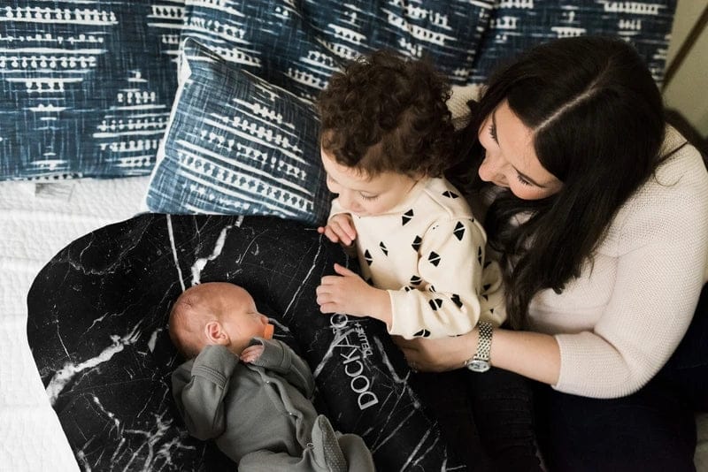 DockATot Deluxe+ Dock Infant Lounger - Black Marble