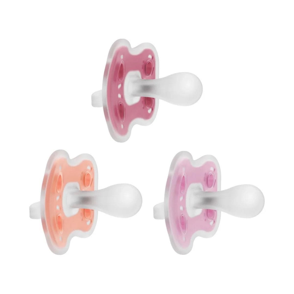 Dr. Brown's Advantage One-Piece Pacifiers, Stage 2 - Pink, 3-Pack - PA23201-P4