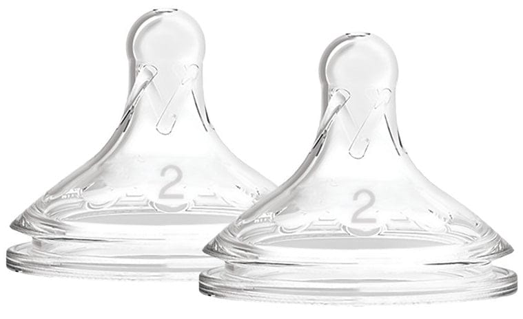 Dr. Brown's Options+ Level 2 Wide-Neck Bottle Nipples - 2-Pack - WN2201-P3