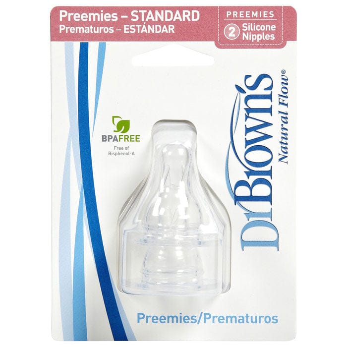 Dr. Brown's Preemie Standard Neck Nipple, 2-Pack - 297-P3