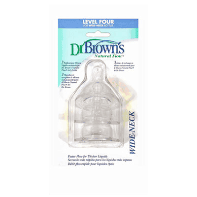 Dr. Brown's Wide Neck Level Four Feeding Nipple 3-Pack - 365