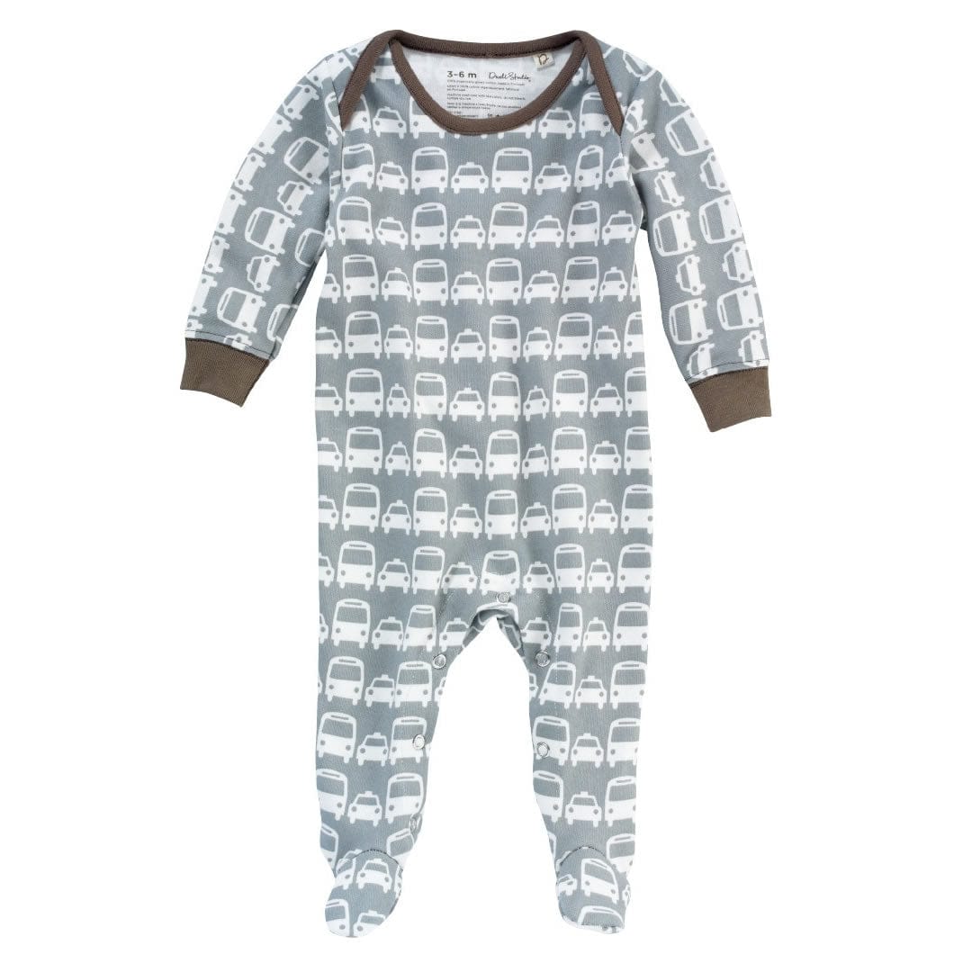 DwellStudio Cars Grey Playsuit 6-12 Mo. - LB300-74-48-12