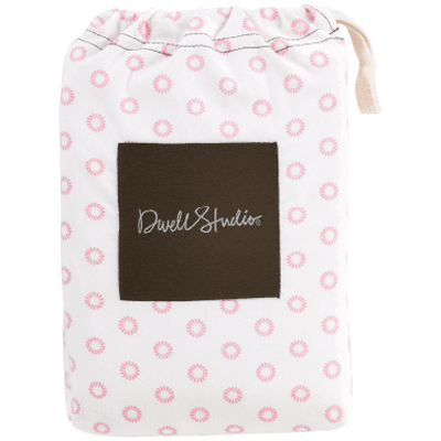 DwellStudio Floral Dot Pale Rose Fitted Crib Sheet - B220-71-19