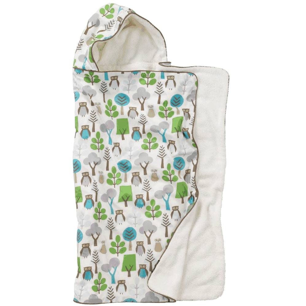 DwellStudio Hooded Towel in Owls Sky