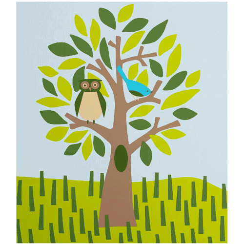 DwellStudio Owl in Tree Wall Art 32" x 28" - WA100-23