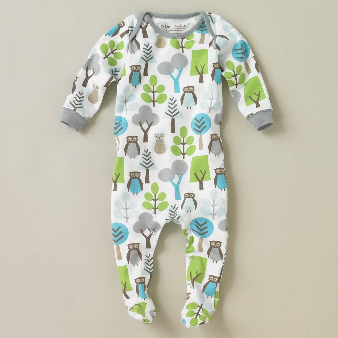 DwellStudio Owls Sky Footie Playsuit 0-3 Mo. - LB900-55-23-03