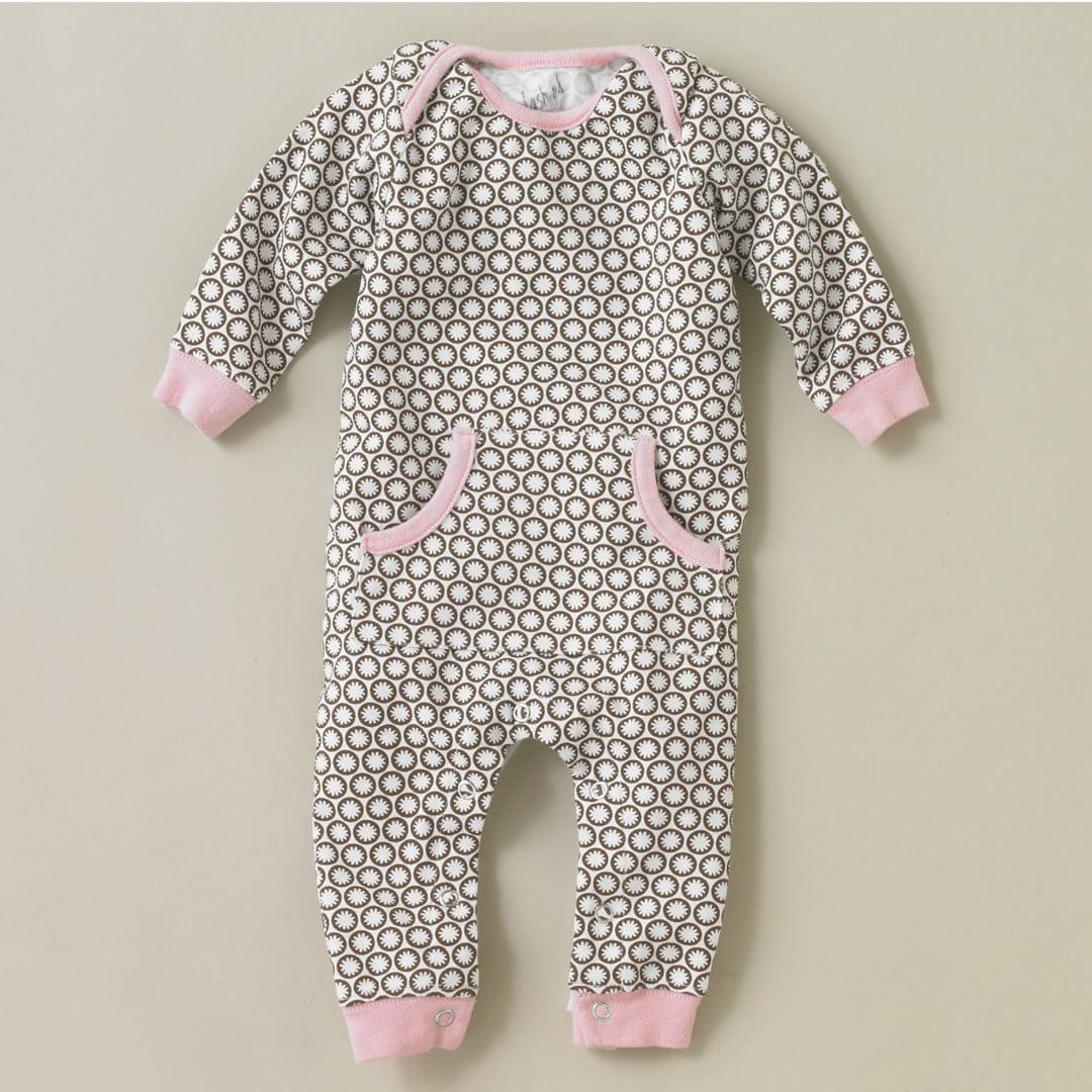 DwellStudio Starburst Chocolate Playsuit 0-3 Mo. - LG301-73-21-03
