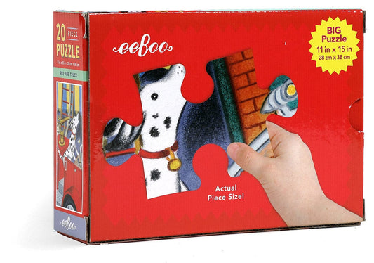 eeBoo 20 Piece Big Puzzle - Red Fire Truck - PZRFT