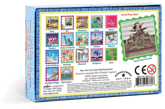 eeBoo Little Memory & Matching Game - New York City - LGNYC