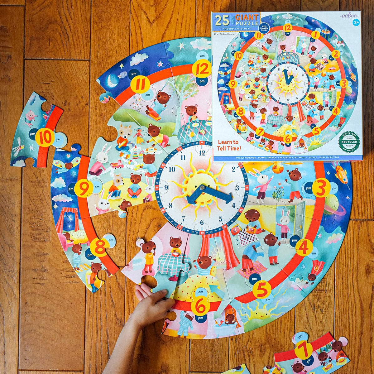 eeBoo Puzzle - Around the Clock - pzclk