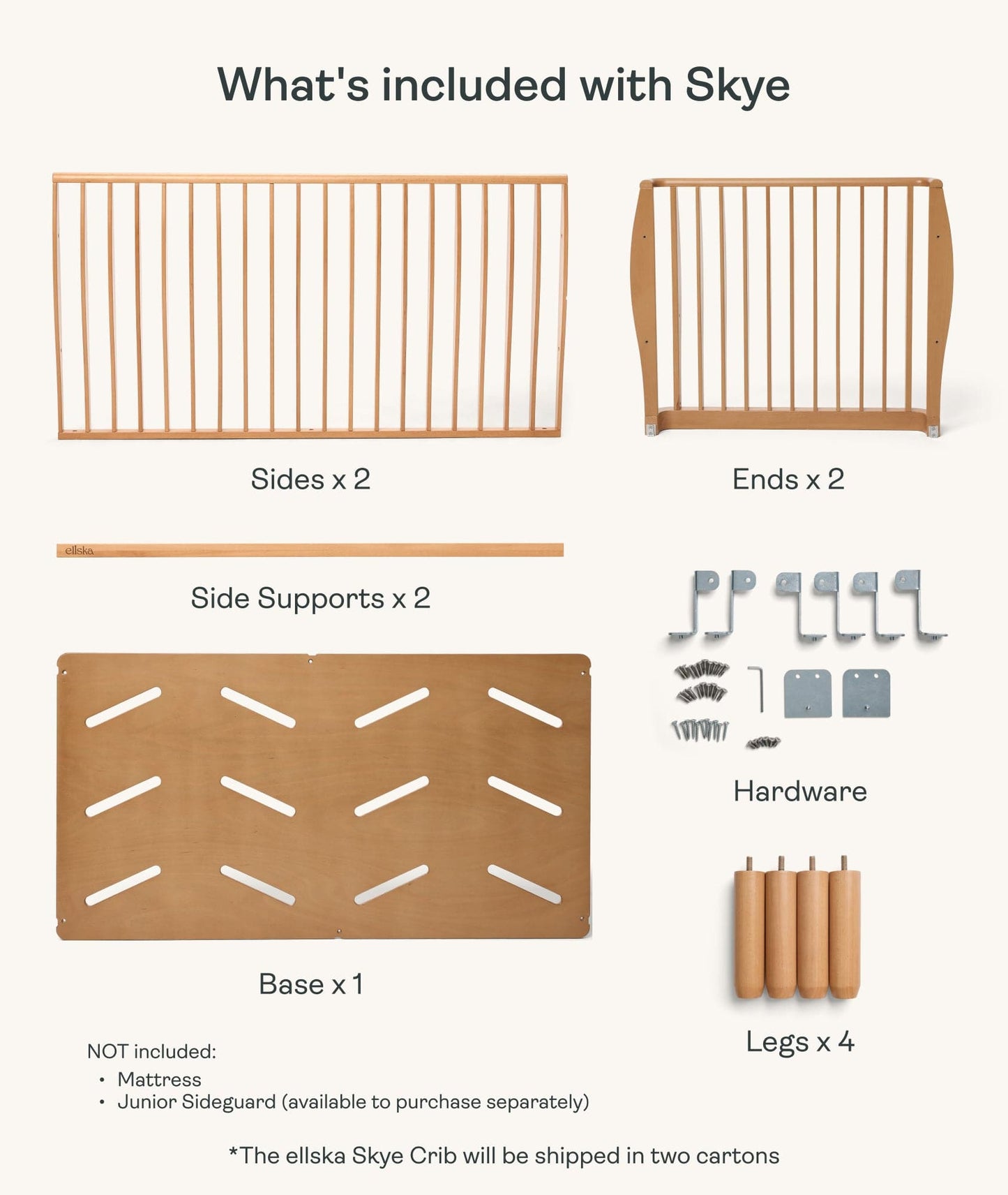 ergoPouch ellska Skye Crib - KICOT-SKYE-COT-NA25