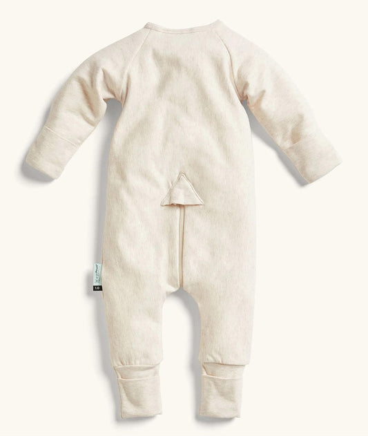 ergoPouch Layers Long Sleeve Romper 1.0 TOG - Oatmeal Marle, 3-6 Months - EPLL-1-0T03-06MOM23