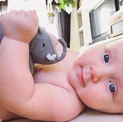Estella Baby Rattle Toy - Elephant Rattle (Handmade)