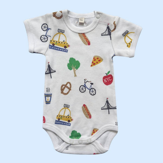 Estella Organic Baby Onesie β NYC Print Gift - 3-6M