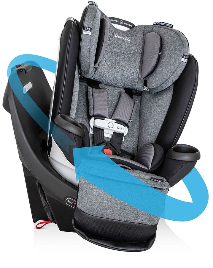Evenflo GOLD OPEN BOX SensorSafe Revolve360 Extend Rotational All-In-One Convertible Car Seat - Moonstone Gray - 38412311-OB