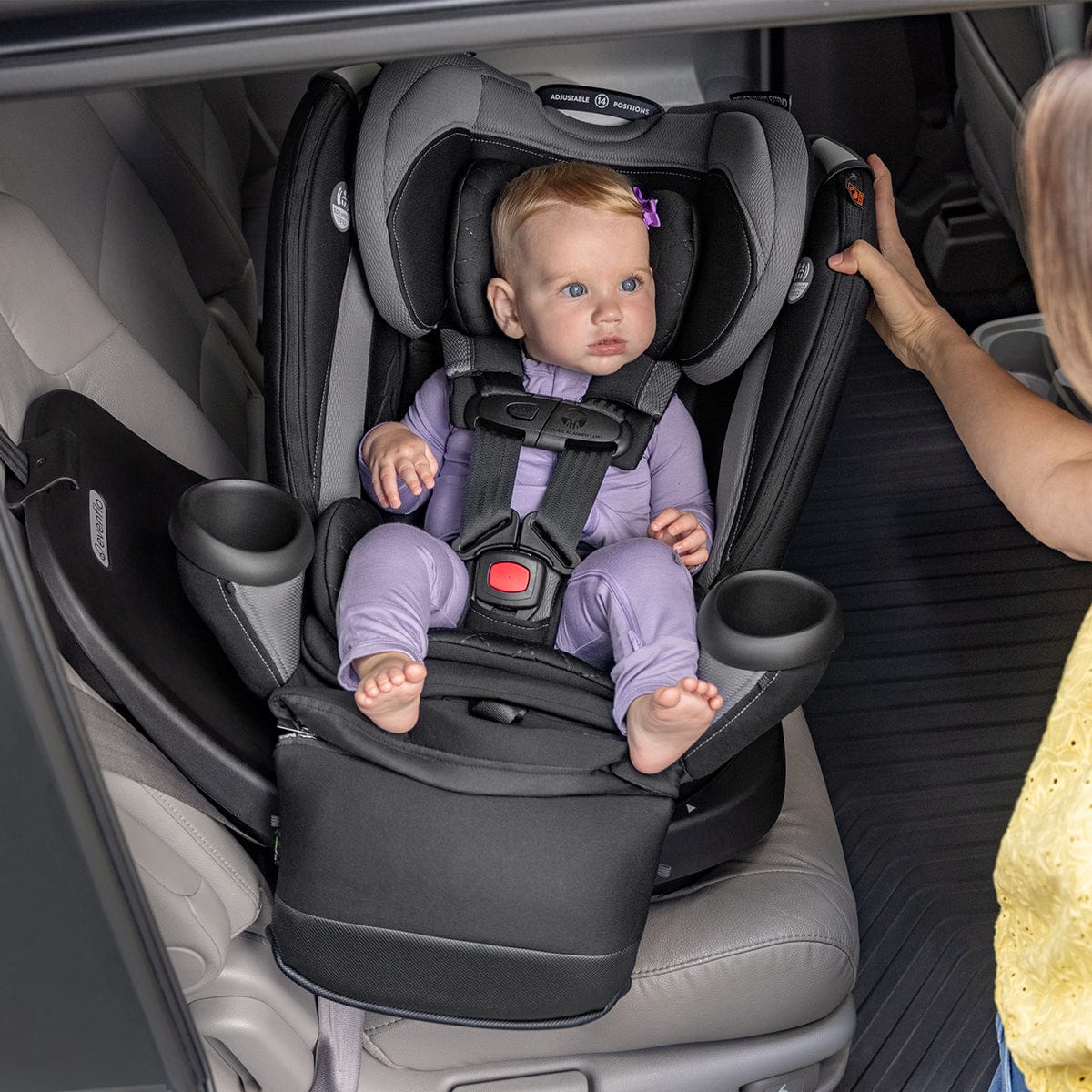 Evenflo Revolve360 Extend Rotational All-in-one Convertible Car Seat With Quick Clean Cover - Rockland Green - 38412463