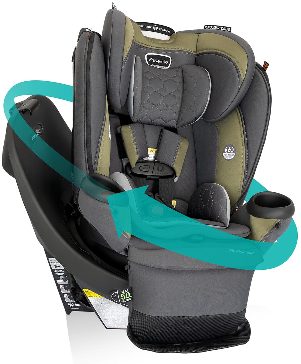 Evenflo Revolve360 Extend Rotational All-in-one Convertible Car Seat With Quick Clean Cover