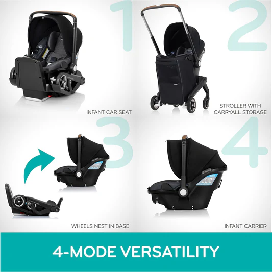 Evenflo Shyft DualRide Infant Car Seat Stroller Combo with Carryall Storage - Boone Gray - CS150112473