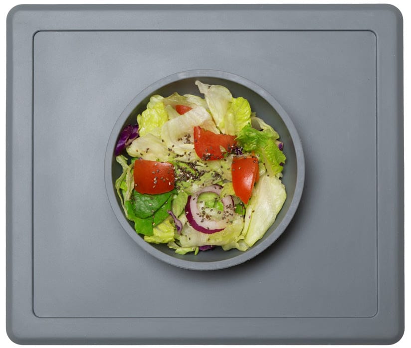 EZPZ Happy Mat Placemat & Bowl - Gray