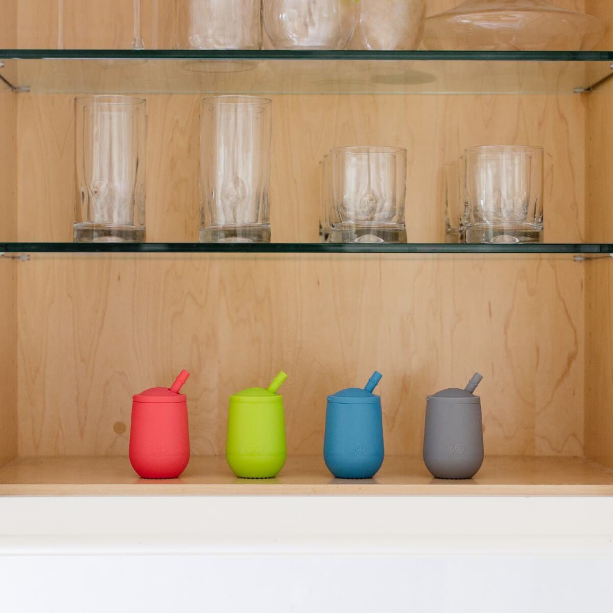 EZPZ Mini Cup Training Cup + Straw Training System - Coral