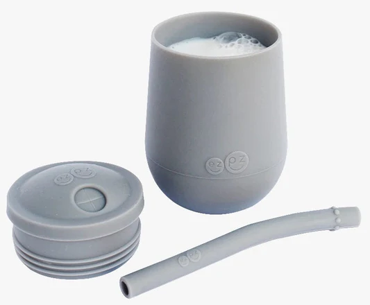 EZPZ Mini Cup Training Cup + Straw Training System - Gray - PCSTG003