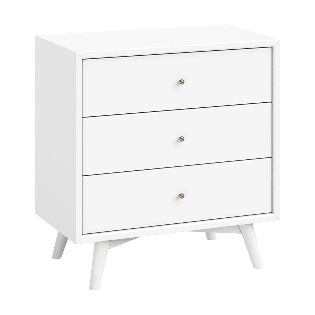 assembled white dresser Babyletto Palma 3 Drawer Assembled Dresser White