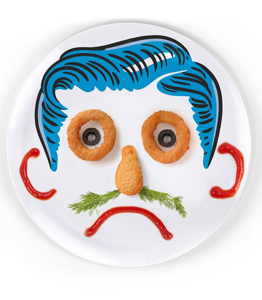 Fred & Friends Boy's Hairstyle Dinner Plates, Set of 3 - DDOB